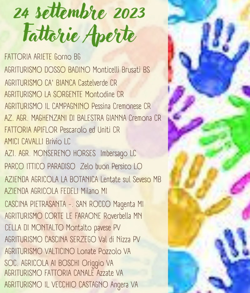 elenco fattorie didattiche aperte