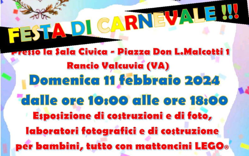 festa di carnevale lego