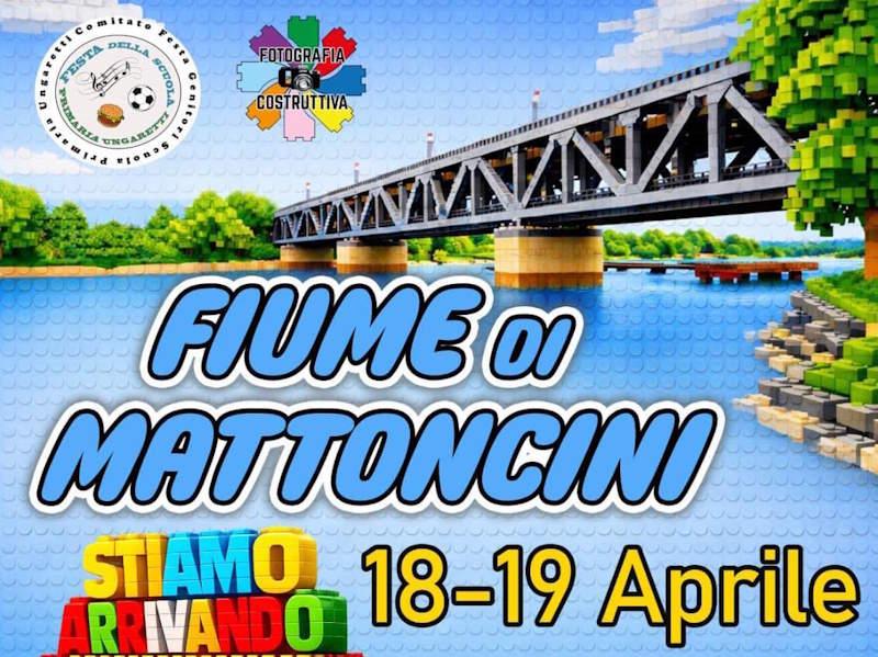 fiume di mattoncini lego sesto calende