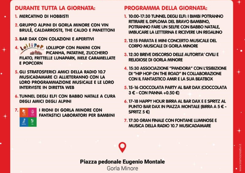 mercatini natale gorla minore programma 24