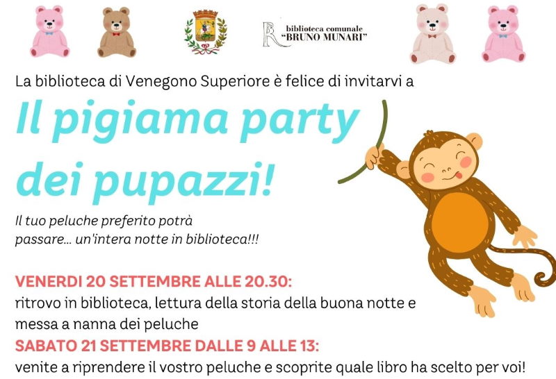 pigiama party pupazzi