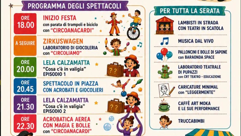 programma festa artisti di strada