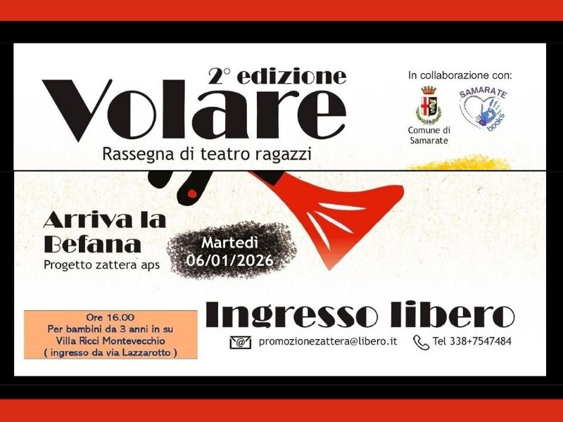 Arriva la Befana: spettacolo gratuito per bambini a Samarate