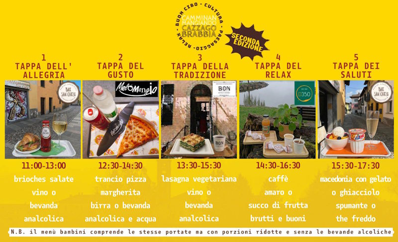 camminan mangiando menu