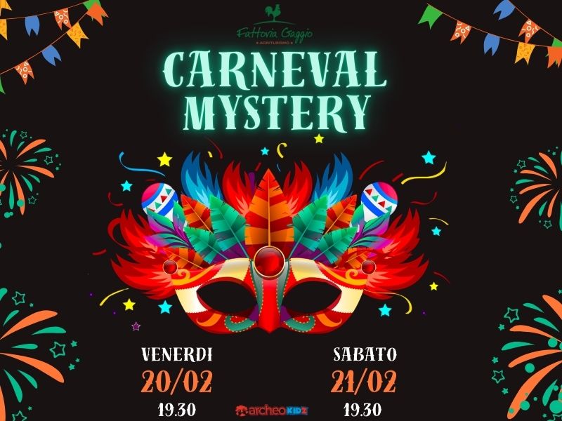 Carneval Mystery: cena in giallo per famiglie in Fattoria Gaggio