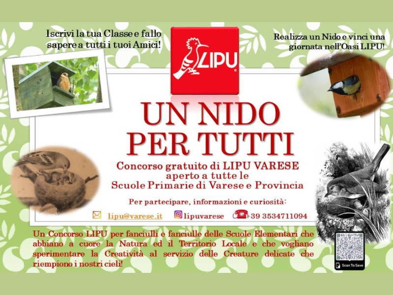 Un Nido per Tutti : concorso LIPU Scuole Primarie di Varese e provincia