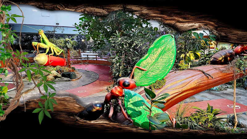 insectopia mini golf mantide formiche