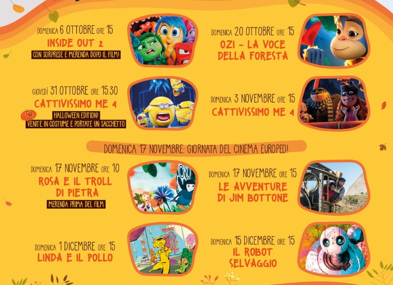 programma cinemakids autunno varese