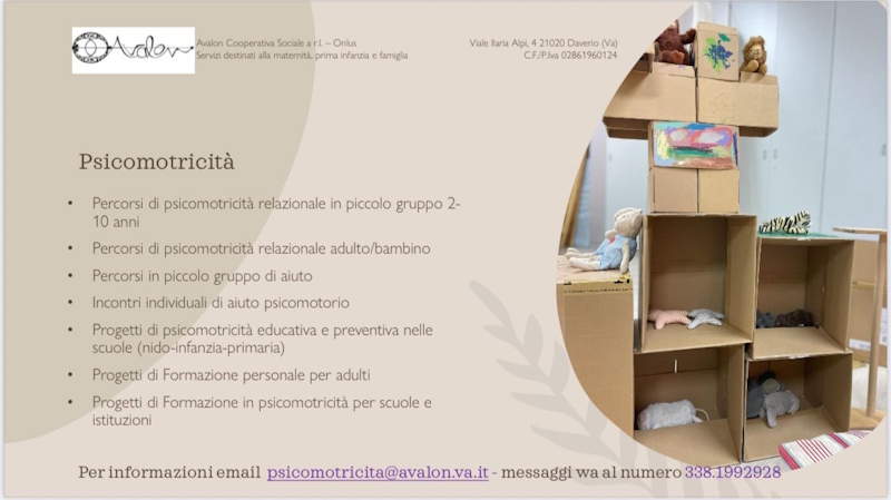 psicomotricità avalon daverio