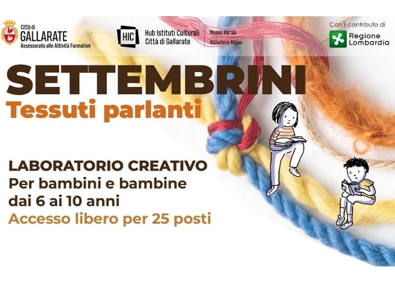 Tessuti parlanti: storie e piccoli telai nel laboratorio per bambini a Gallarate
