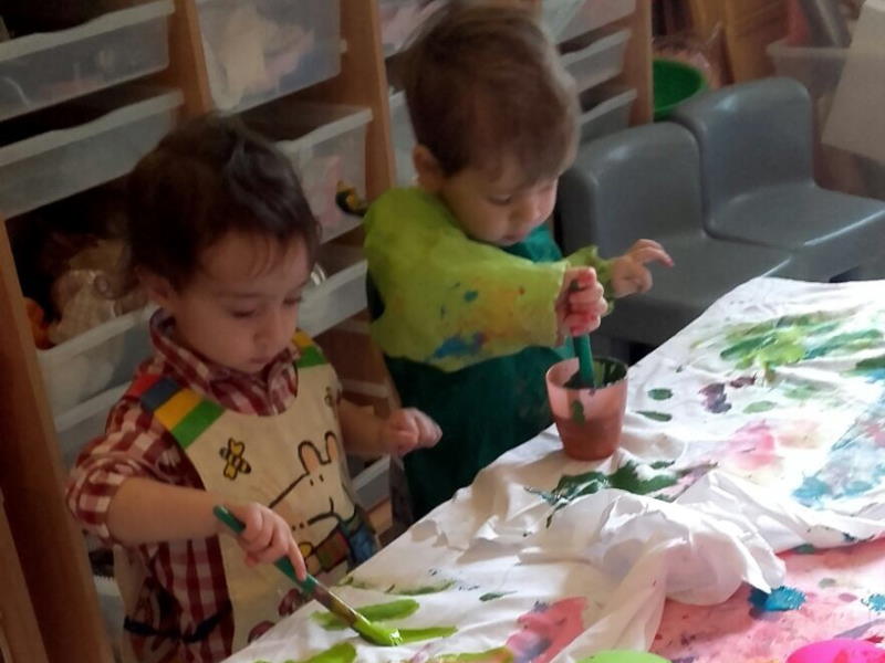 sezione primavera albero dei bambini varese pittura