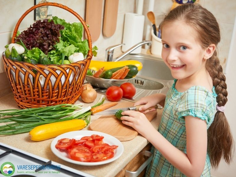 verdure bambini taglio