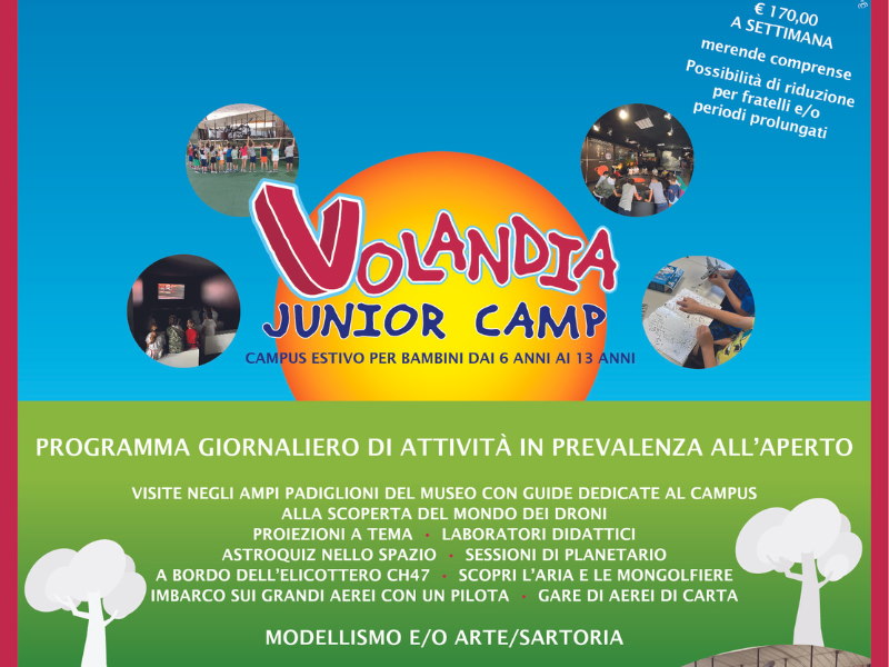 Campi estivi a Volandia:  Junior Camp e Teen Camp