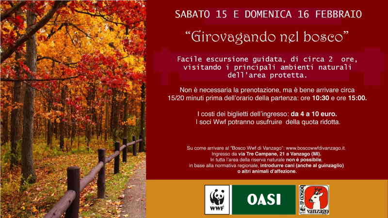 Biglietti Di Natale Wwf.Escursione Girovagando Nell Oasi Wwf Bosco Di Vanzago Varese Per I Bambini