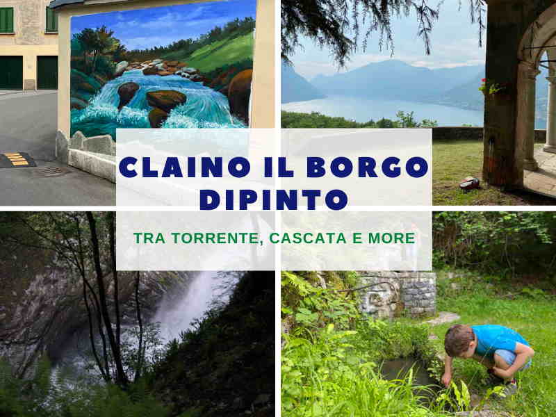 Claino, il paese dipinto tra torrente, cascata e more