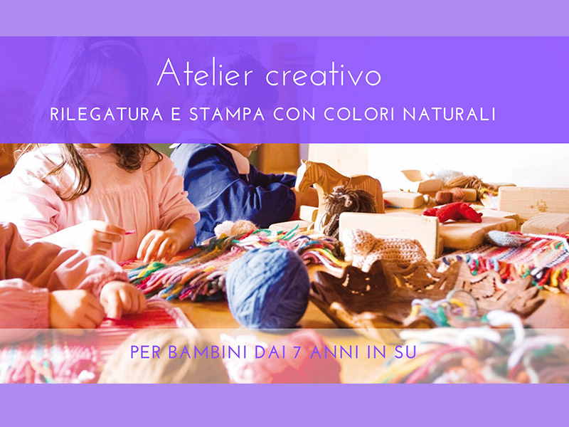 Laboratorio di rilegatura e stampa con colori naturali
