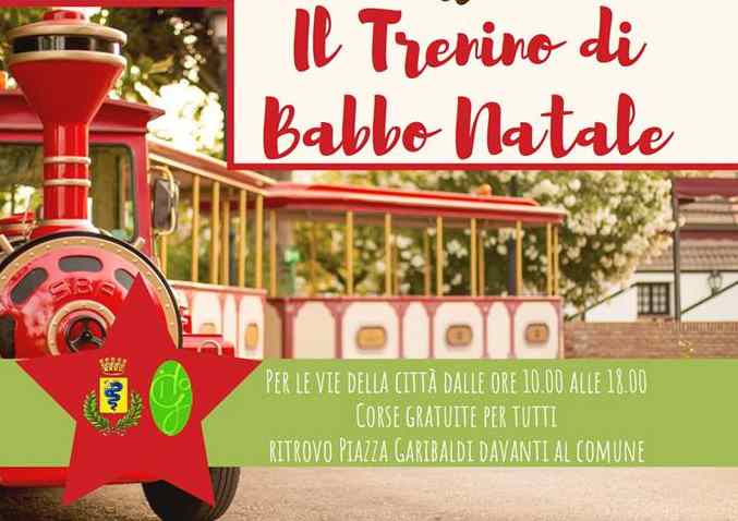 babbo natale bicicletta trenino