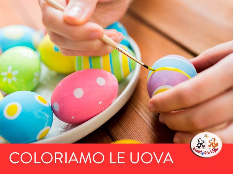Coloriamo le uova al Parco giochi Il Gatto e la Volpe