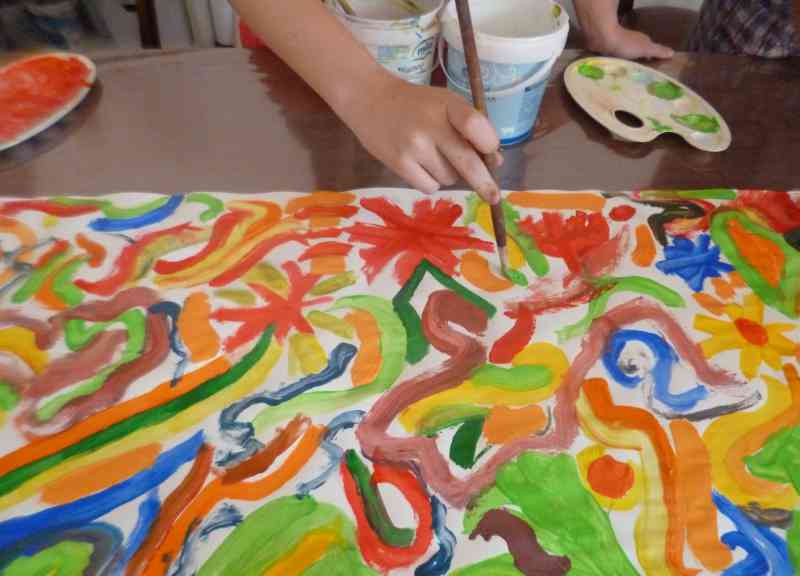 pittura matta alla casa degli Scarabocchi di Ranco